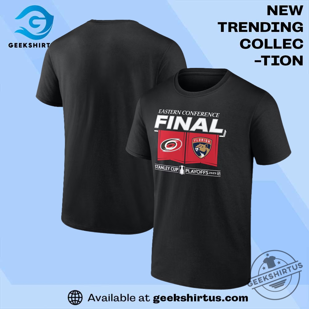 "Top 5 Must-Have Jerseys and Tees for Sports Enthusiasts 2023" 4 Carolina Hurricanes Vs Florida Panthers Eastern Conference Finals Matchup Center Ice T Shirt