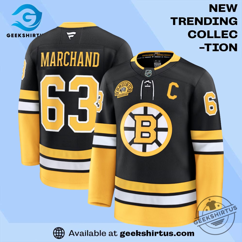 The Ultimate Guide to Trending Soccer and Baseball Jerseys for 2023 9 Boston Bruins Brad Marchand 100Th Anniversary Alternate Jersey