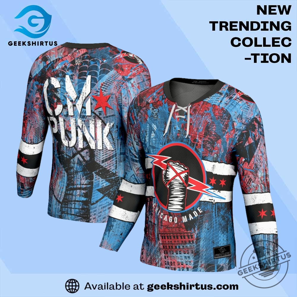 Cm Punk Prosphere Chicago Made Hockey Jersey