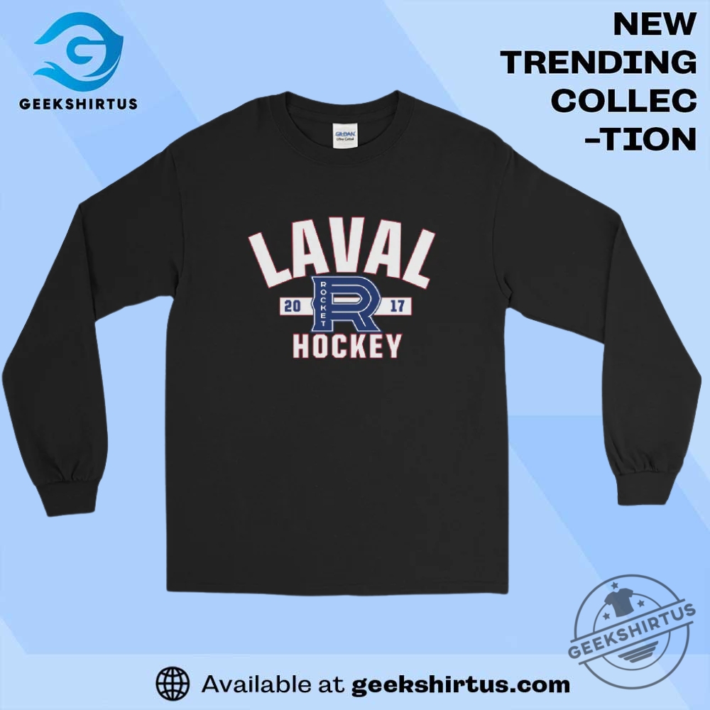 "Shop Carolina Hurricanes & Florida Panthers Playoff T-Shirts and Caps" 15 Laval Rocket Adult Established Logo Shirt