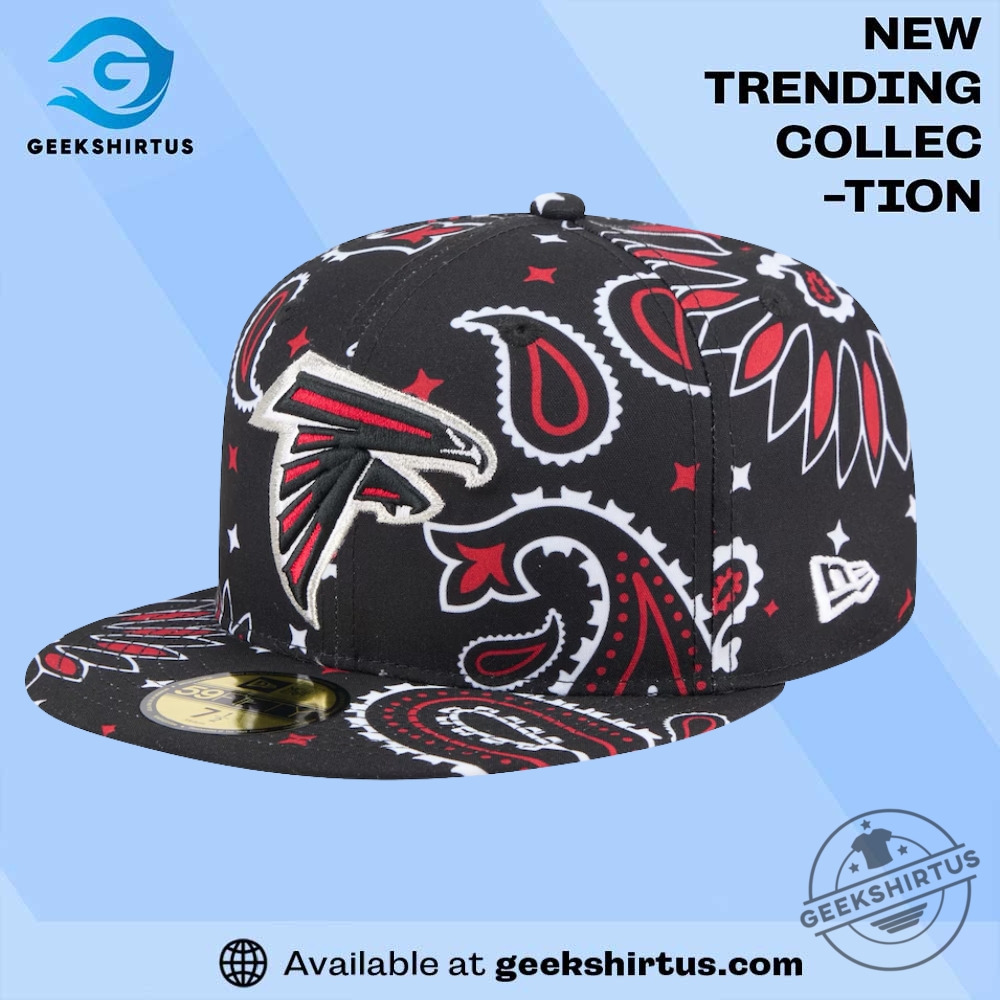 "Top Toledo Sports Gear: Mud Hens and Walleye Replica Jerseys & Caps" 9 Atlanta Falcons New Era Paisley 59Fifty Fitted Cap Black