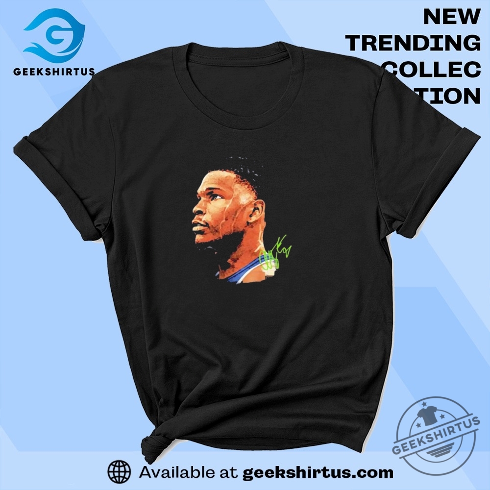 "Top 5 Trendy T-Shirts: Music, Sports, Vintage, Empowerment, Comfort" 10 Anthony Edwards Minnesota Timberwolves Big Face Signature T Shirt