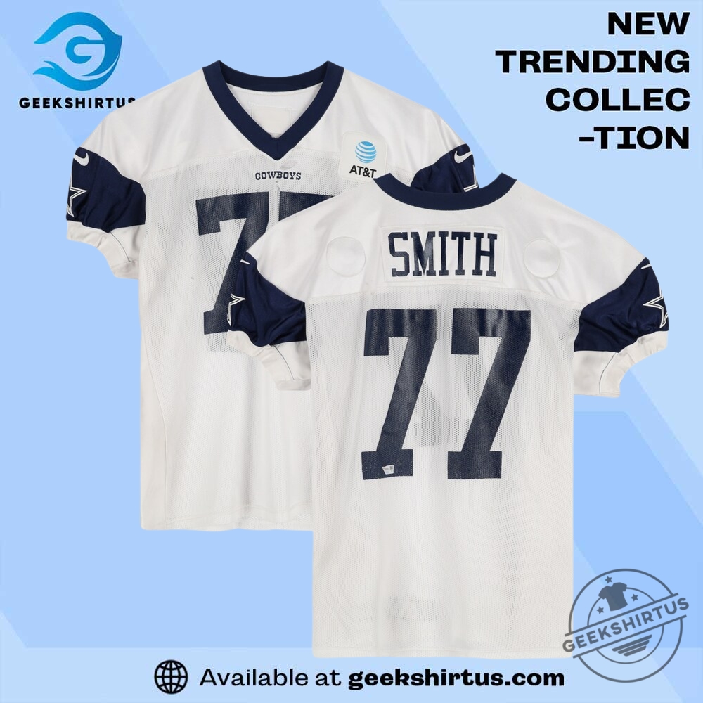 "Custom Jerseys & Unique Tumblers: Perfect Gift Ideas for 2023" 3 Tyron Smith Dallas Cowboys Practice Used 77 White Jersey