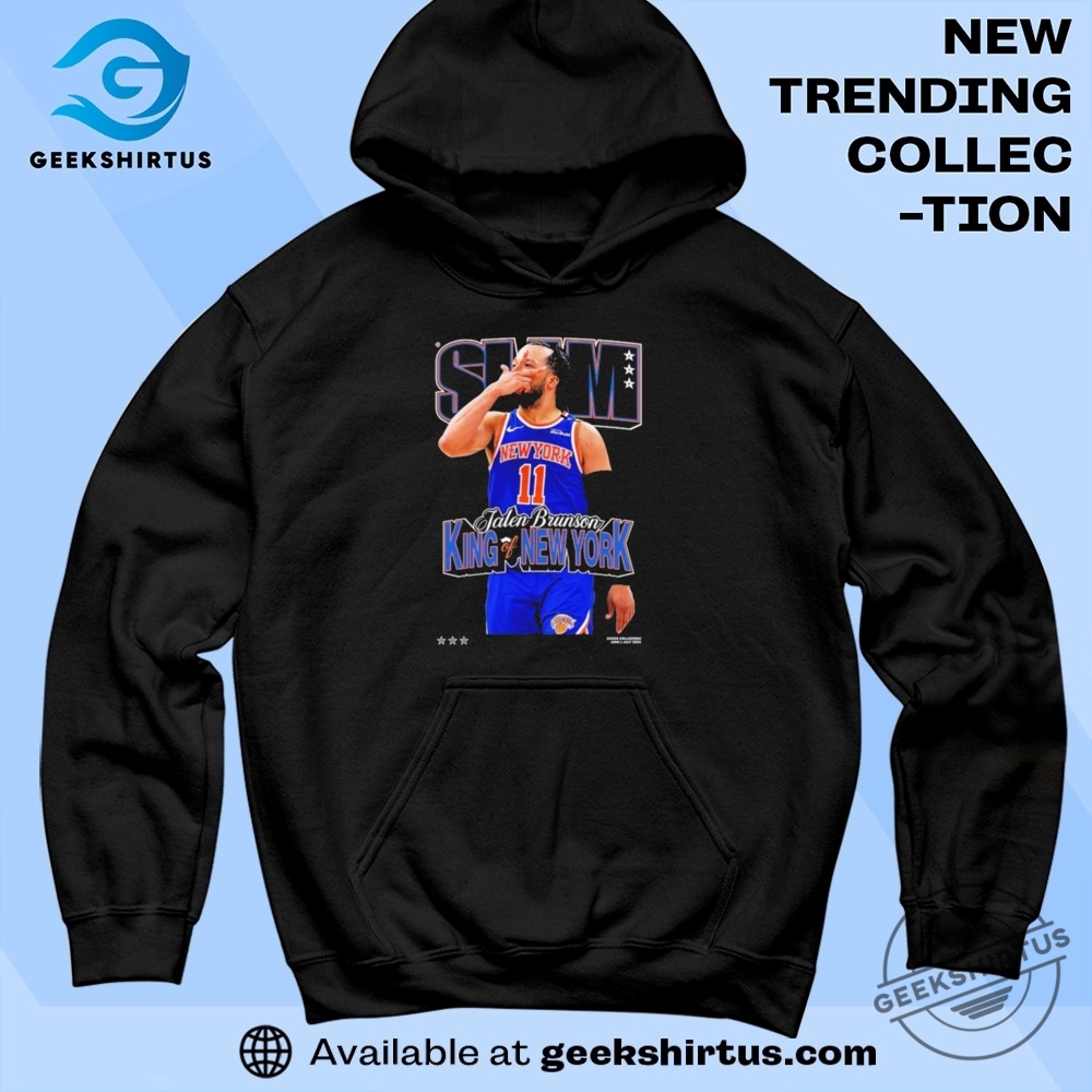 Jalen Brunson King Of New York Knicks Slam Cover T Shirts 7 Jalen Brunson King Of New York Knicks Slam Cover T Shirts