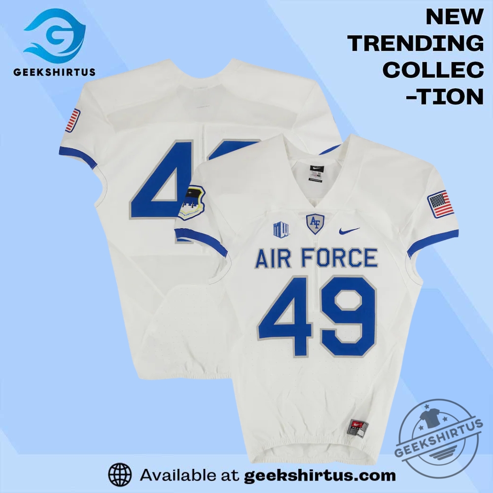 "Top 2025 Jerseys and Funny T-Shirts: Ultimate Fan Apparel Guide" 9 Air Force Falcons Team Issued 49 White Jersey
