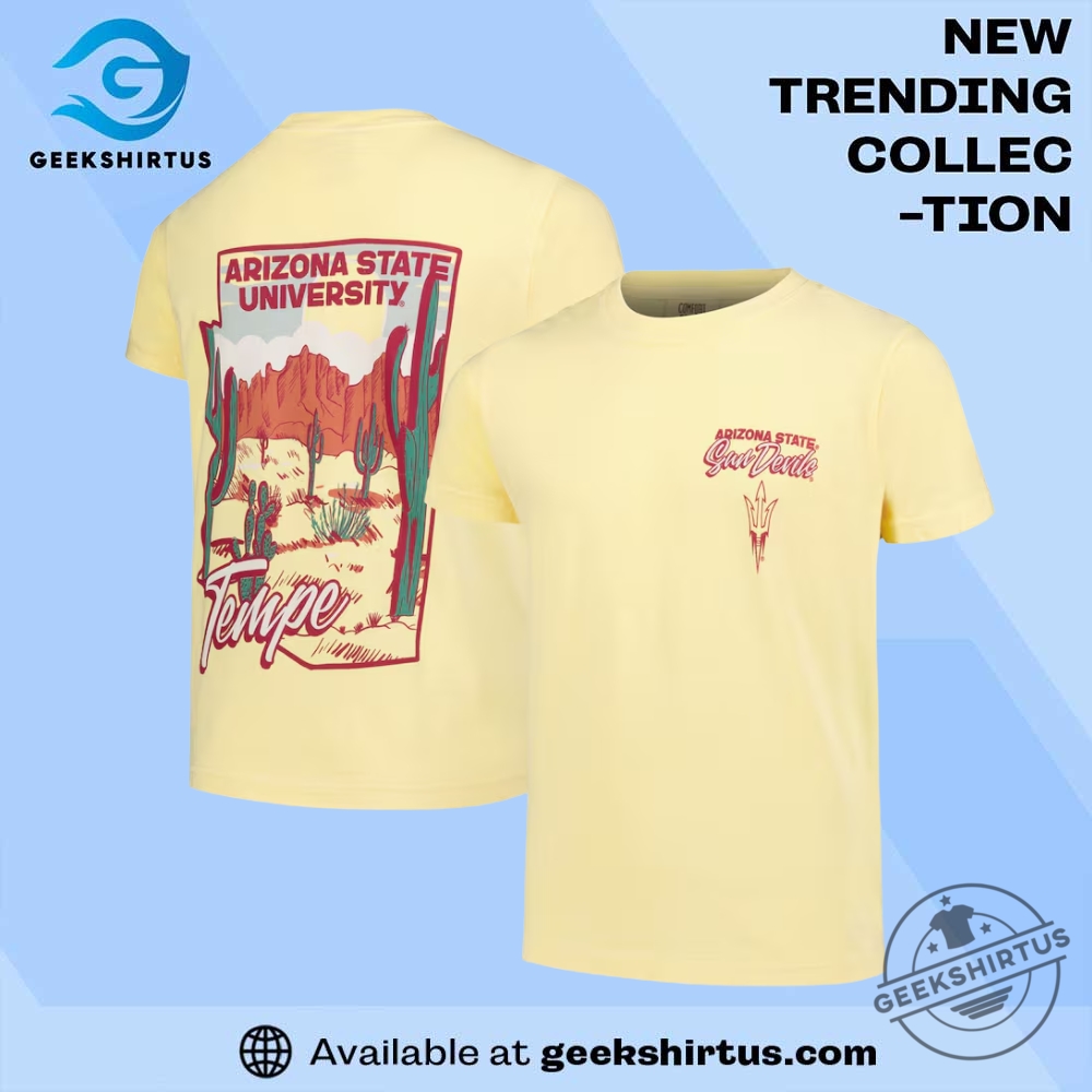 "Top 2025 Jerseys and Funny T-Shirts: Ultimate Fan Apparel Guide" 14 Arizona State Sun Devils Youth Hyperlocal Comfort Colors Gold T Shirt