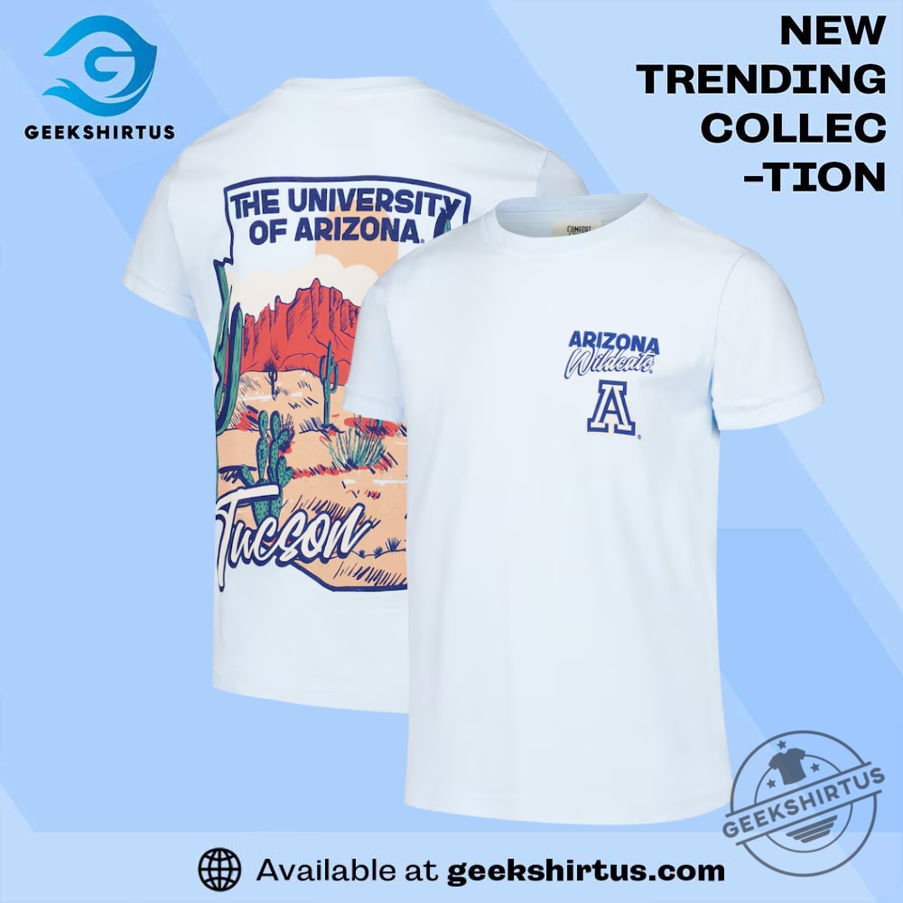 "Top Arizona Wildcats T-Shirts: Cactus, Comfort, and Champion Styles" 3 Arizona Wildcats Hyperlocal Comfort Colors Blue T Shirt