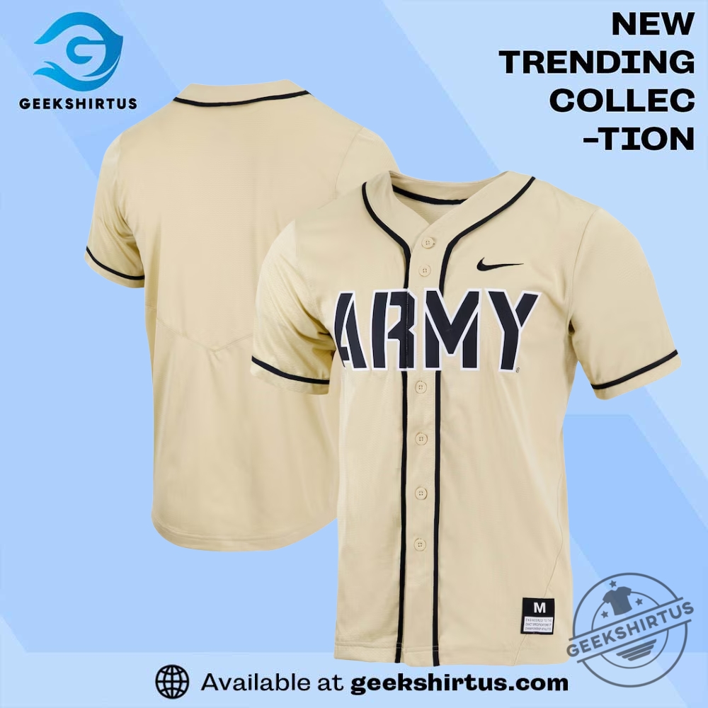 "Top Arizona Wildcats T-Shirts: Cactus, Comfort, and Champion Styles" 15 Army Black Knights Replica Full Button Gold Baseball Jersey