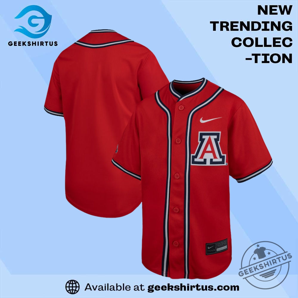"Top Arizona Wildcats T-Shirts: Cactus, Comfort, and Champion Styles" 20 Arizona Wildcats Baseball Jersey Red