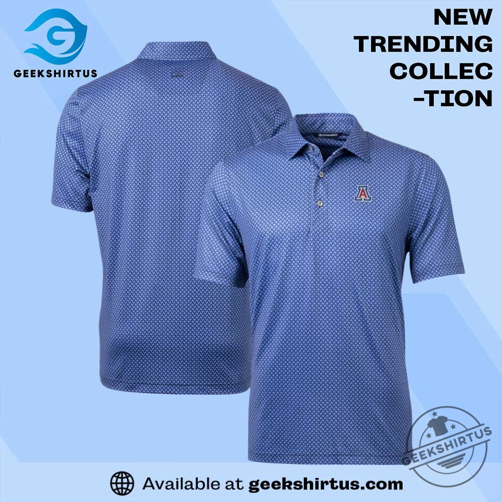 "Top Arizona Wildcats T-Shirts: Cactus, Comfort, and Champion Styles" 28 Arizona Wildcats Cutter And Buck Pike Banner Print Navy Polo