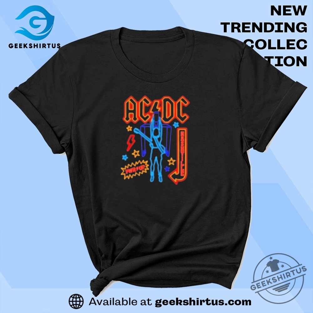"Top 5 Trendy Graphic T-Shirts for Music and Sports Lovers" 8 Ac Dc Nashville Pwr Up Tour T Shirt