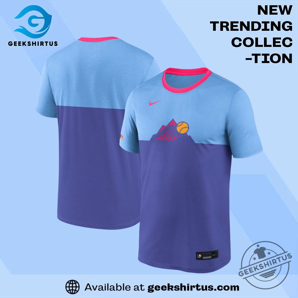 Colorado Rockies 2025 City Connect Velocity Performance T Shirt Light Blue Purple geekshirtus 1