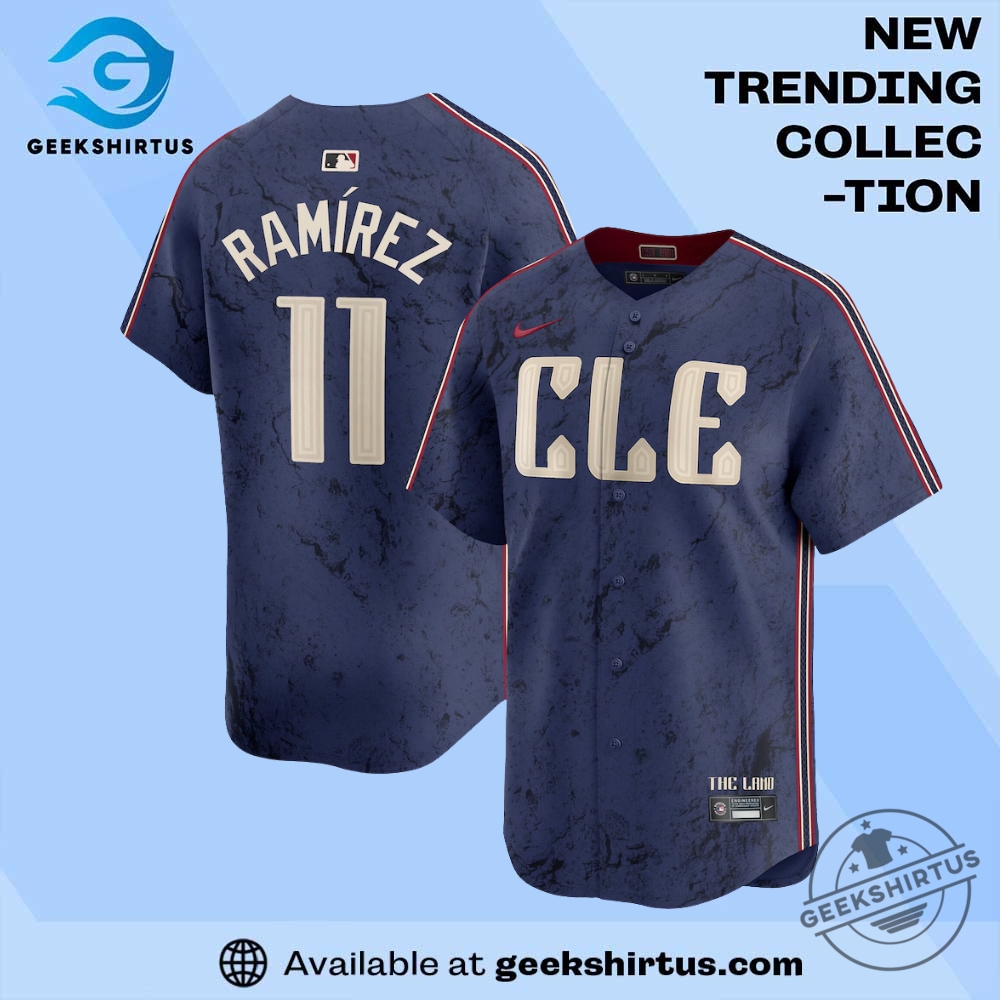 "Top Sports Apparel: McLaren, Juneteenth, and New York Mets Jerseys" 13 José Ramírez Cleveland Guardians City Connect Player Jersey Navy