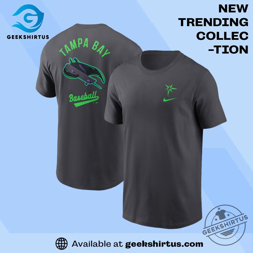 "Top Sports Apparel: McLaren, Juneteenth, and New York Mets Jerseys" 15 Tampa Bay Rays 2025 City Connect T Shirt Anthracite