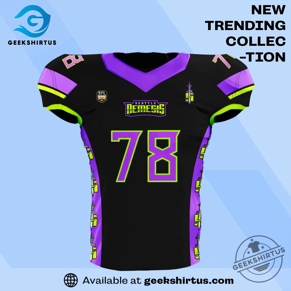 "Top Sports Apparel: McLaren, Juneteenth, and New York Mets Jerseys" 22 Seattle Nemesis Pro Football Jersey