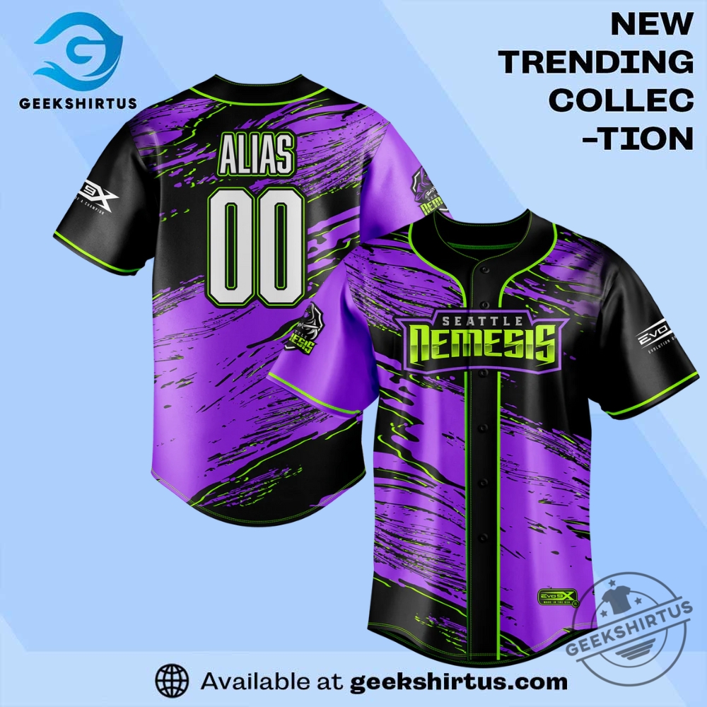 "Top Sports Apparel: McLaren, Juneteenth, and New York Mets Jerseys" 24 Seattle Nemesis Baseball Jersey