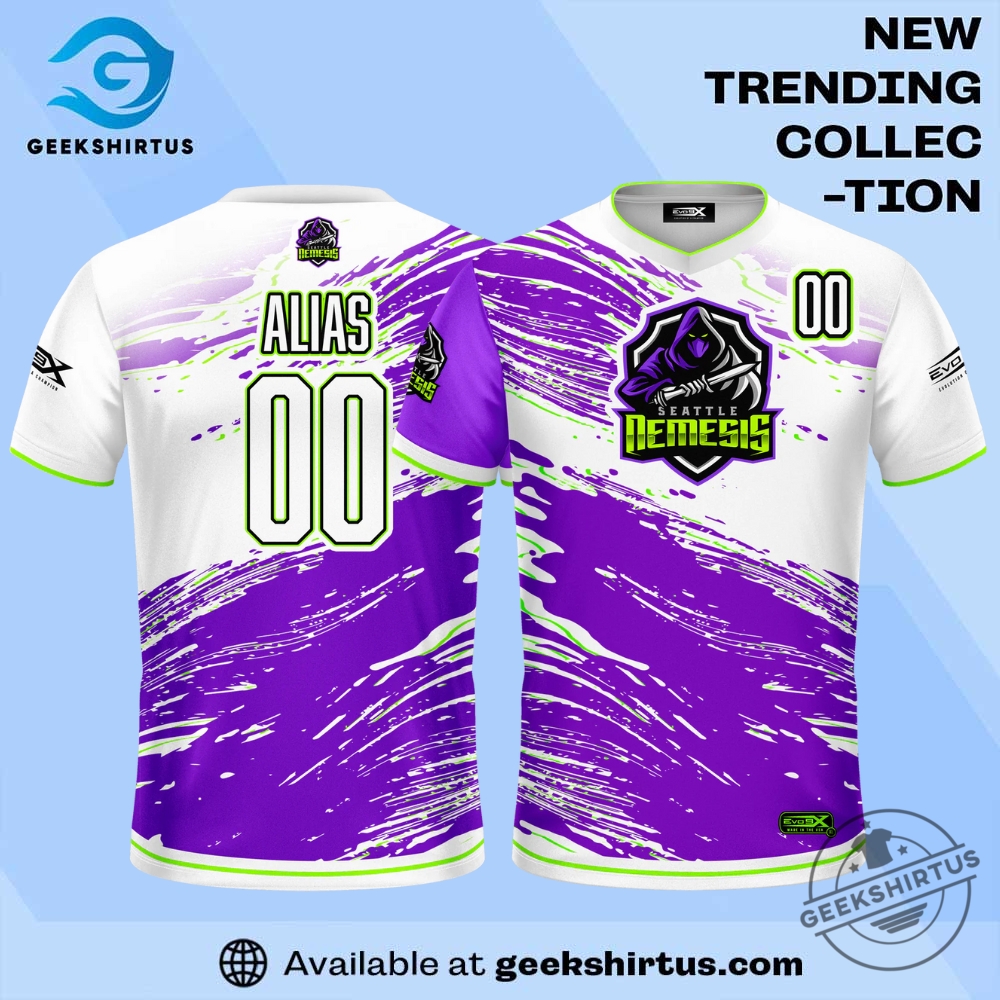 "Top Sports Apparel: McLaren, Juneteenth, and New York Mets Jerseys" 25 Seattle Nemesis 2Nd Pro Jersey Shirt