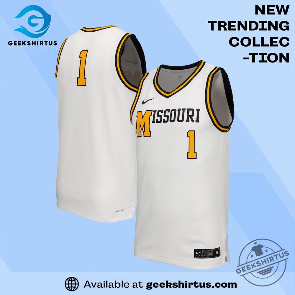 "Top 2025 NCAA T-Shirts: Must-Have Fan Gear for Every Game" 8 Missouri Tigers Retro Replica Basketball Shirt White