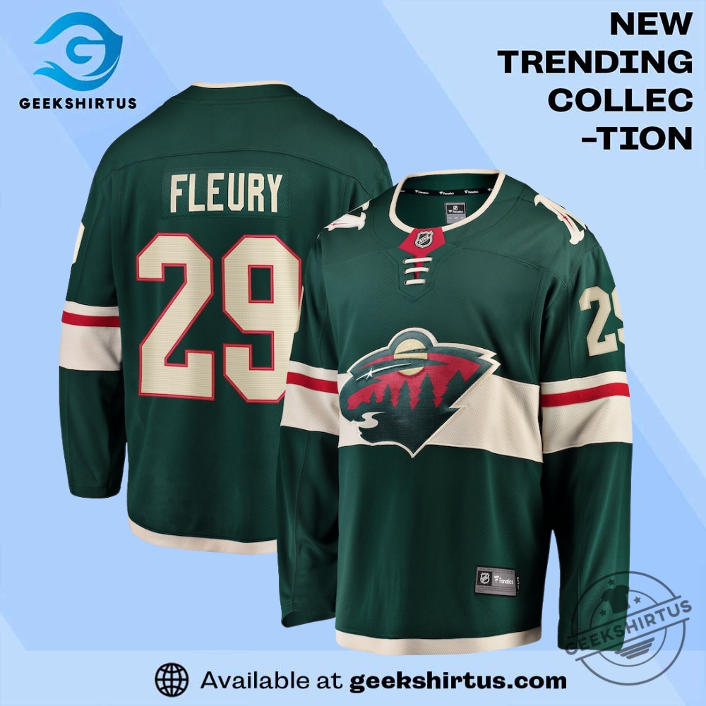 "Top 2025 NCAA T-Shirts: Must-Have Fan Gear for Every Game" 16 Marc Andre Fleury Minnesota Wild Home Breakaway Player Jersey Green