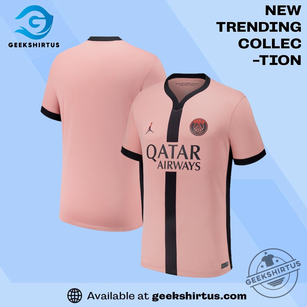 "Top 2025 NCAA T-Shirts: Must-Have Fan Gear for Every Game" 23 Paris Saint Germain Jordan Brand Third Replica Jersey Pink