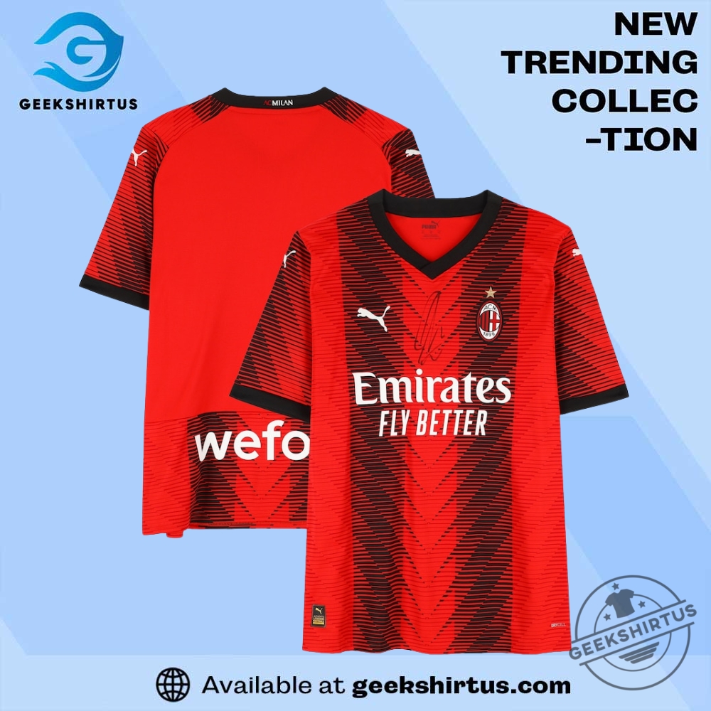 "Top 2025 NCAA T-Shirts: Must-Have Fan Gear for Every Game" 26 Zlatan Ibrahimovic Ac Milan Autographed Red Puma Replica Jersey Front Signed