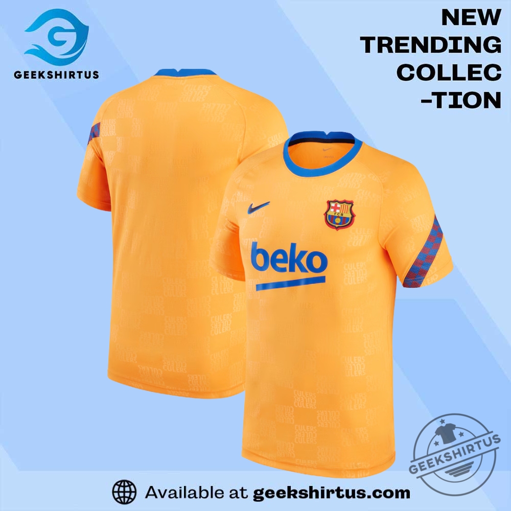 "Top 2025 NCAA T-Shirts: Must-Have Fan Gear for Every Game" 28 Barcelona Pre Match Performance Top Orange Jersey