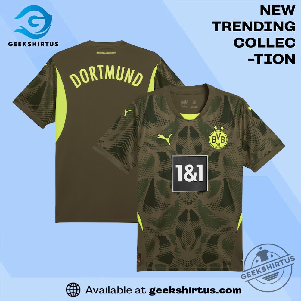 "Top 2025 NCAA T-Shirts: Must-Have Fan Gear for Every Game" 30 Borussia Dortmund Puma Replica Short Sleeve Goalkeeper Jersey Olive
