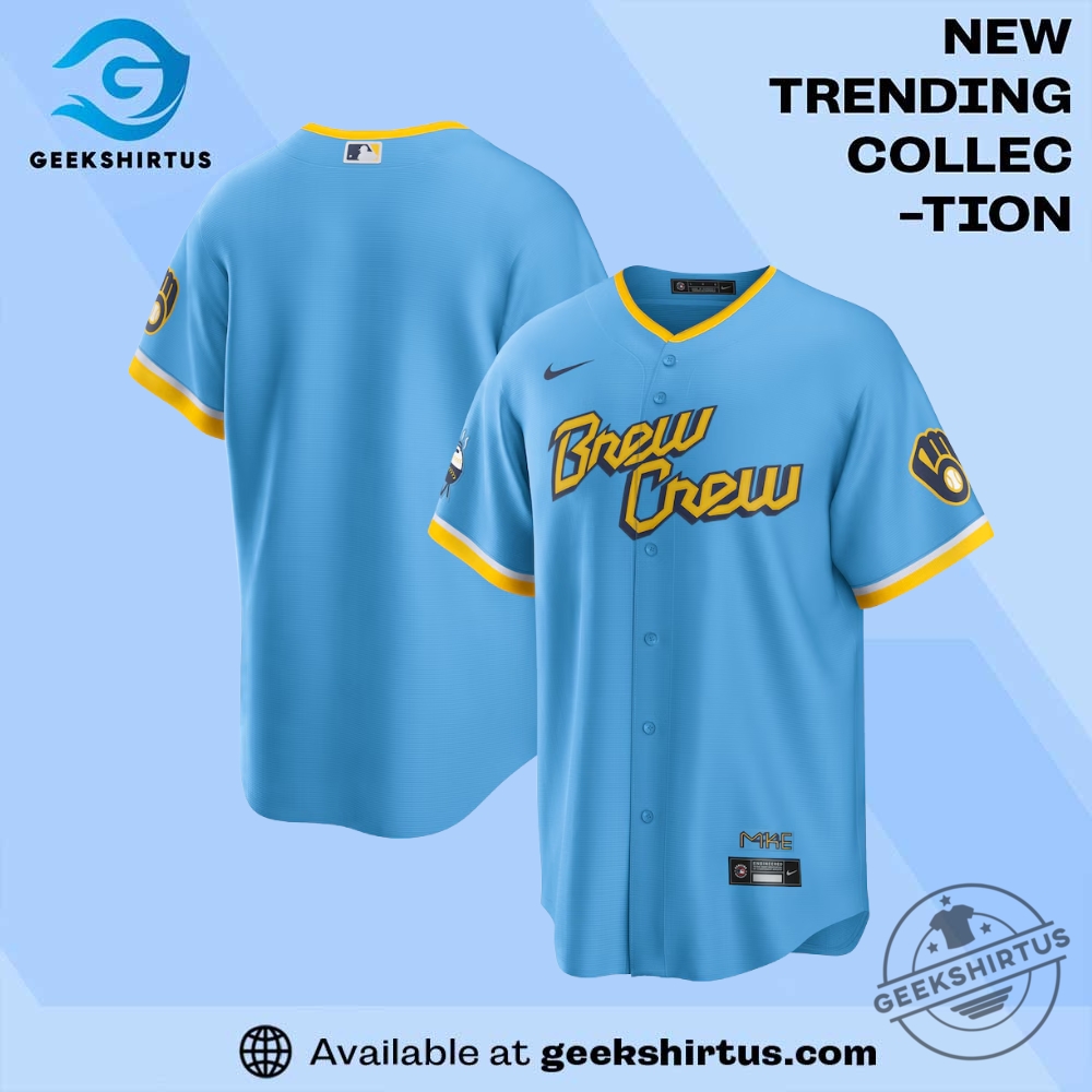 "Top Sports Apparel Picks: Jerseys and Caps for Ultimate Fans" 5 Milwaukee Brewers City Connect Replica Team Jersey Powder Blue
