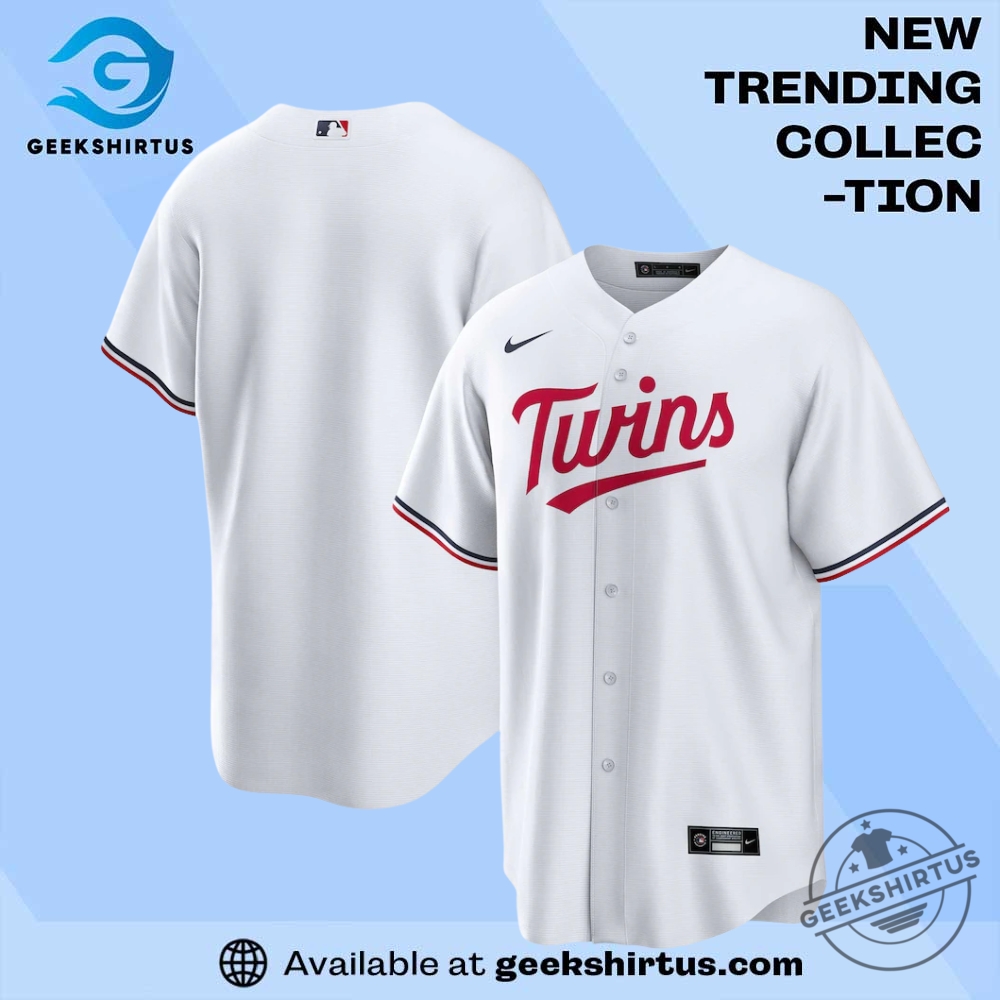 "Top Sports Apparel Picks: Jerseys and Caps for Ultimate Fans" 9 Officially Licensed Gear Minnesota Twins Home Replica Team Jersey White