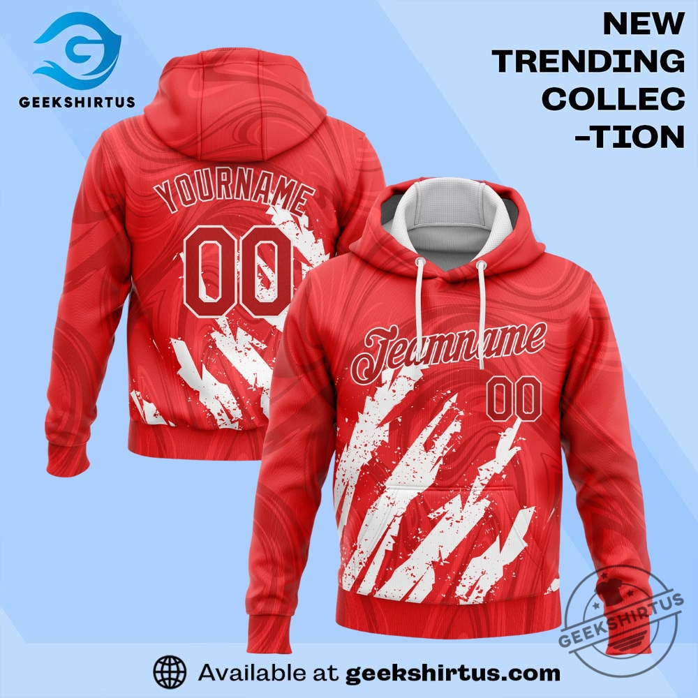 "Top 2025 Fan Apparel: Jerseys and Jackets for Every Occasion" 11 Custom Stitched Red Red White 3D Pattern Design Sports Pullover Sweatshirt Hoodie
