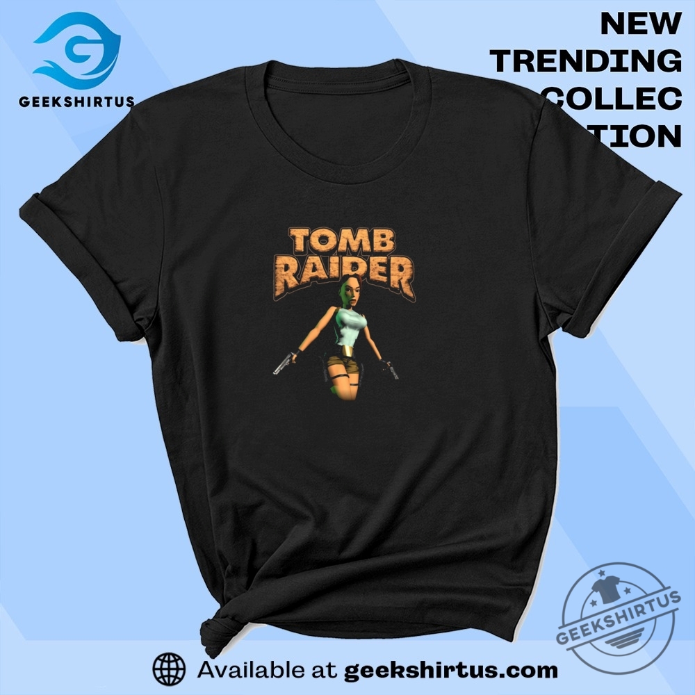 Lara Croft Classic Tomb Raider 1 Black T Shirt