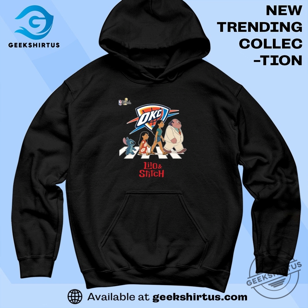 Oklahoma City Thunder Nba Lilo And Stitch Characters Abbey Road T Shirt 7 Oklahoma City Thunder NBA Lilo And Stitch Characters Abbey Road T Shirt
