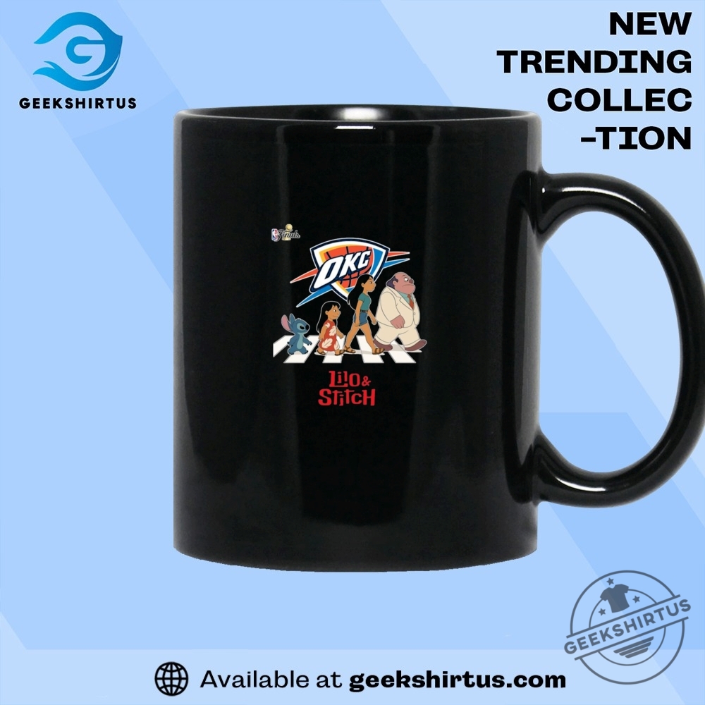 Oklahoma City Thunder Nba Lilo And Stitch Characters Abbey Road T Shirt 8 Oklahoma City Thunder NBA Lilo And Stitch Characters Abbey Road T Shirt